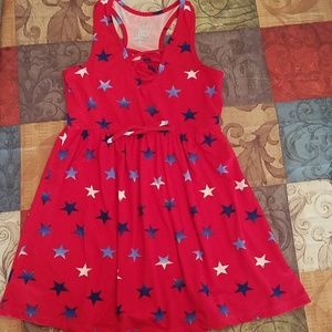 Girl's summer red, white, and blue dress